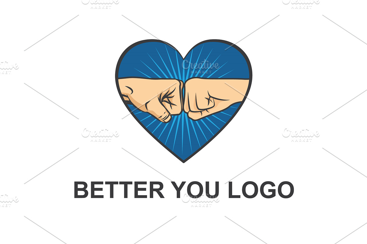 Male and female fists touch, a Person Illustration by LogosDen