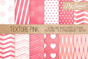 Texture Pink 12 Pattern Set