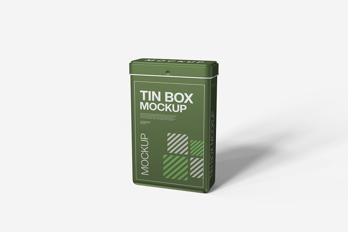 Tin Box Mockup, a Product Mockup by MrLetters (Photo 2 of 5)