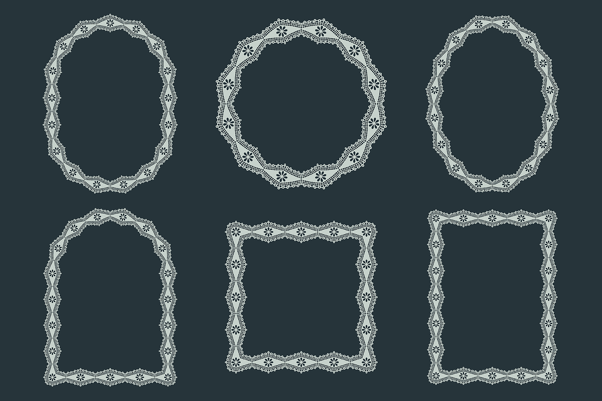 Doily Lace Frame Bundle, a Decorative Illustration by Kusumaillustration (Photo 6 of 19)