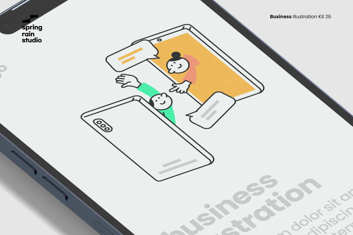 Minimal Business line Illustration, a Person Illustration by springrain studio (Photo 7 of 10)