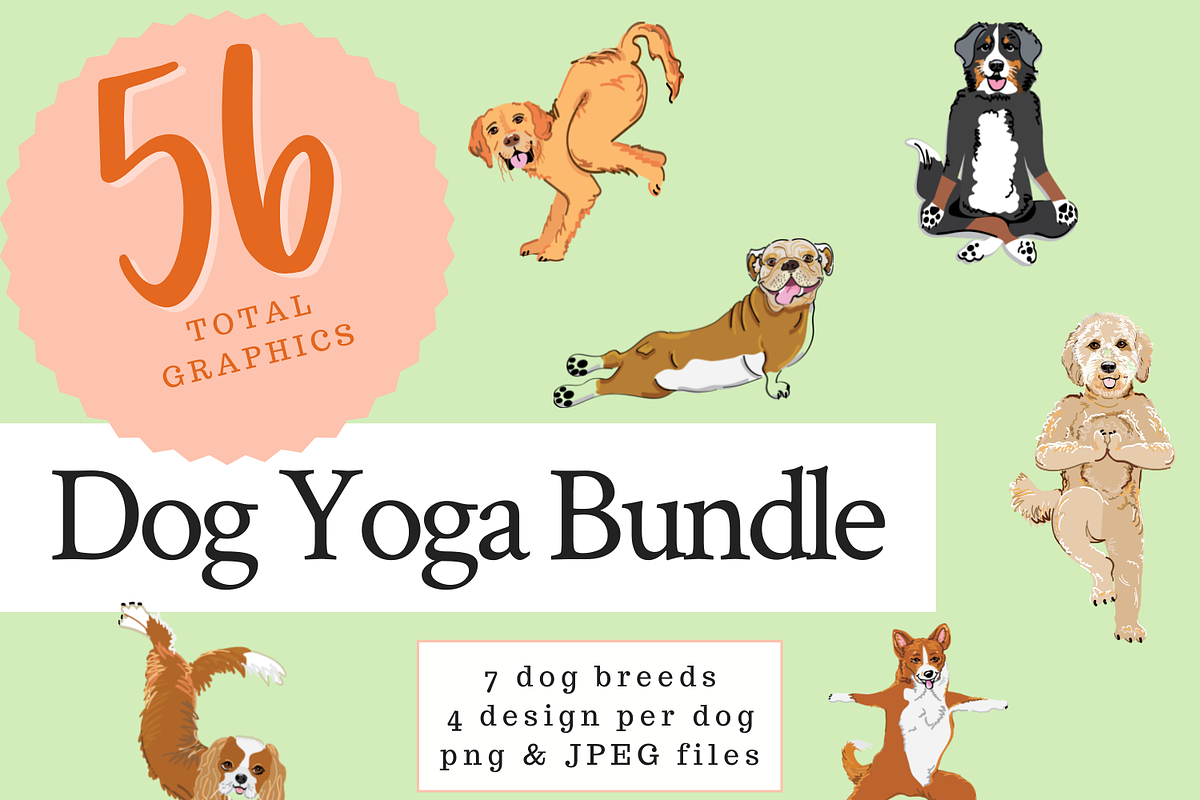 Dog Yoga Bundle, a Sport Illustration by ThePawPrintsShop (Photo 1 of 6)