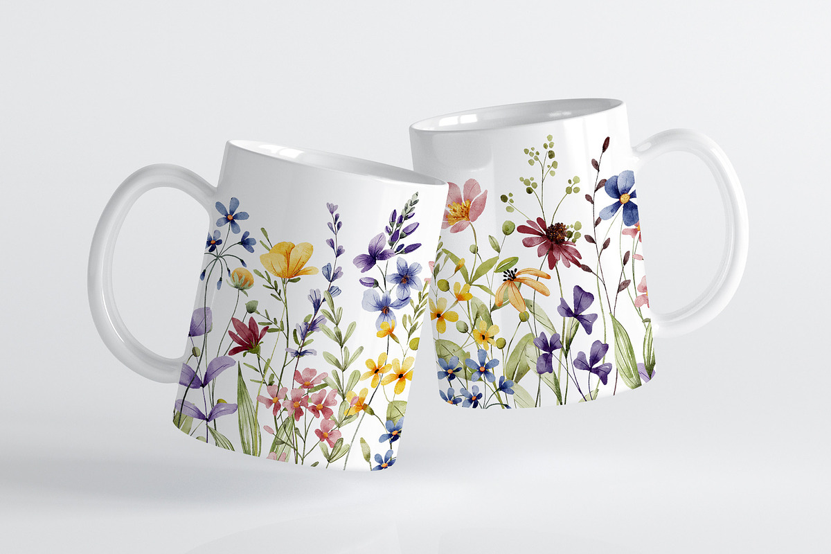 Floral watercolor set, wildflowers., a Decorative Illustration by Larisa Maslova (Photo 11 of 12)