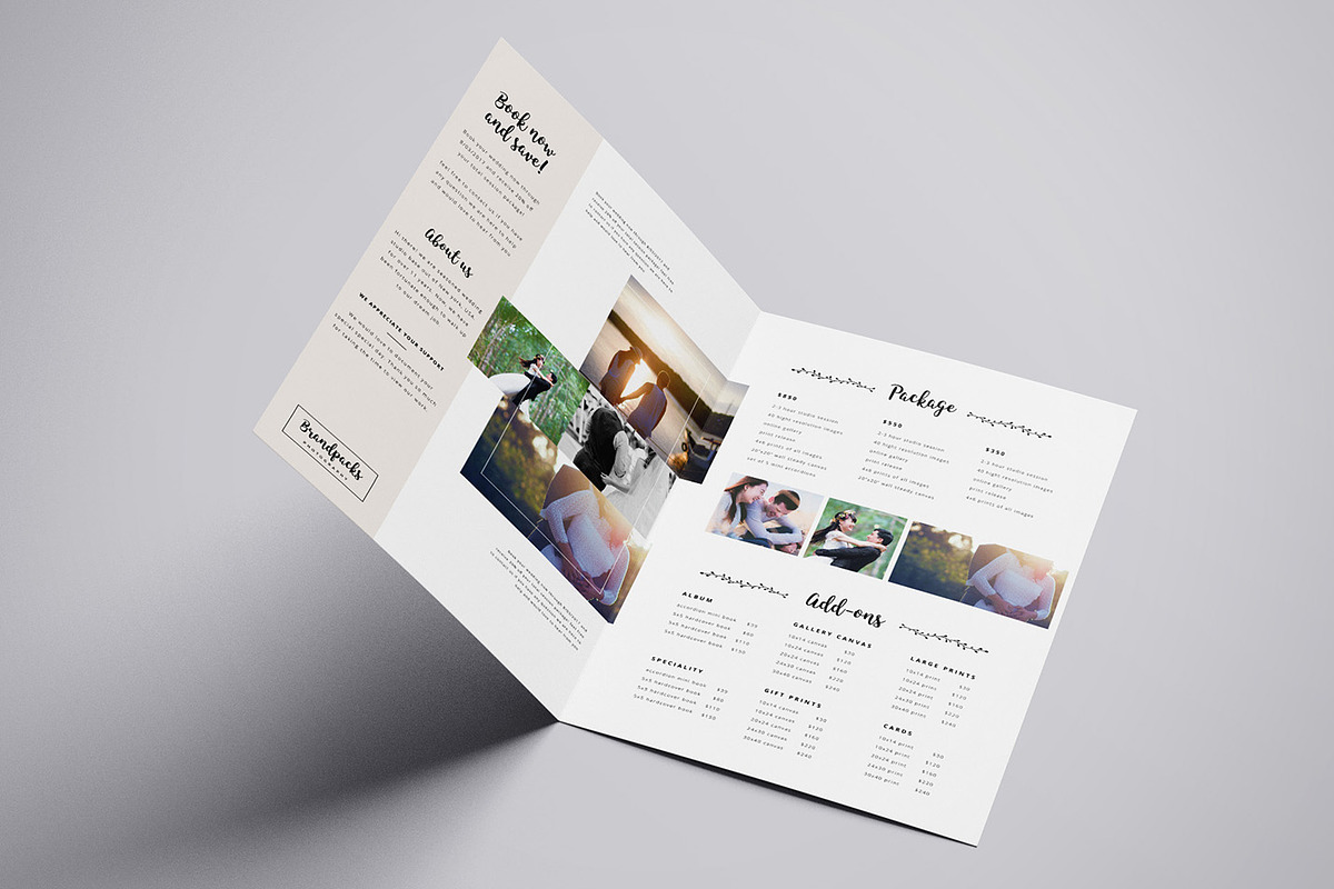 Wedding Photographer Brochure, a Brochure Template by BrandPacks (Photo 2 of 4)