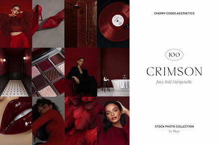 CRIMSON / 100 Cherry Coded Photos, a Beauty & Fashion Photo by Muse Mockups