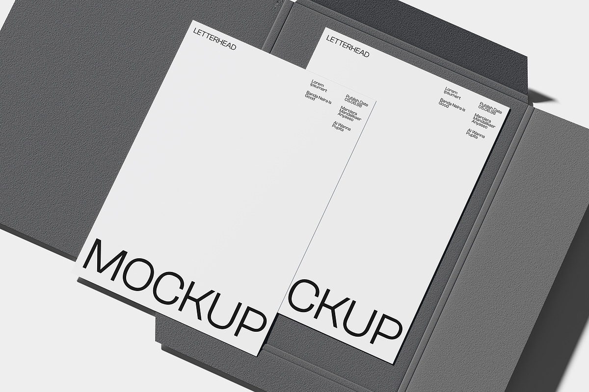 Letterhead Mockup Pack, a Product Mockup by Neermana (Photo 2 of 12)