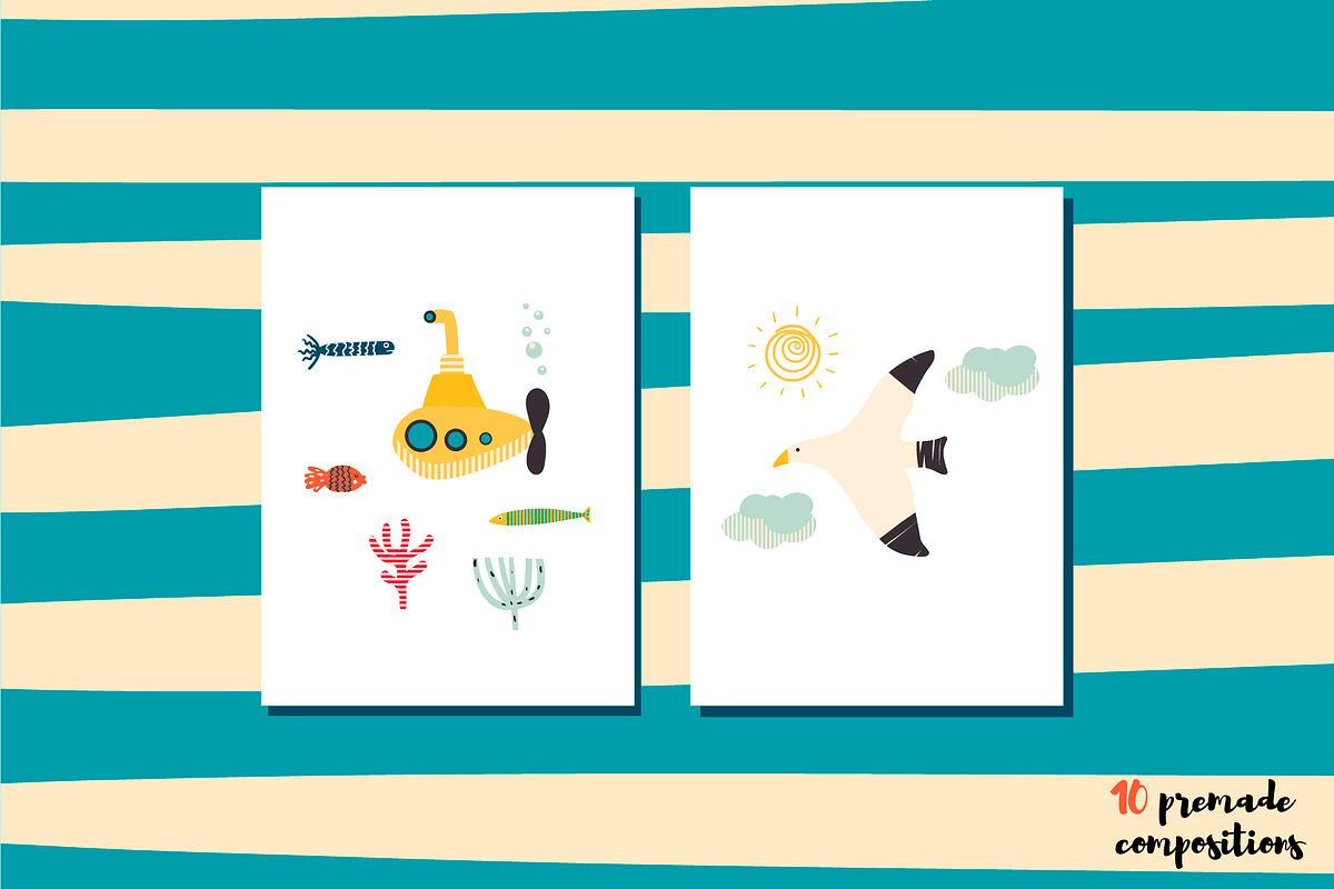 Dream about sea set, an Illustration by Kotozoid (Photo 7 of 11)