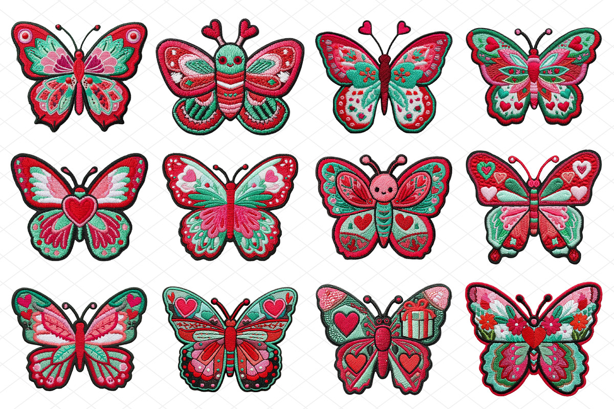 Crochet Valentines Butterfly Png Cli, an Illustration by cherrydesign (Photo 3 of 4)
