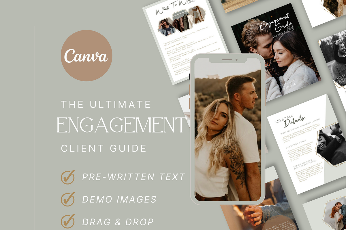 GOLD Engagement Photo Session Guide, a Magazine Template by Signature Edits (Photo 1 of 11)
