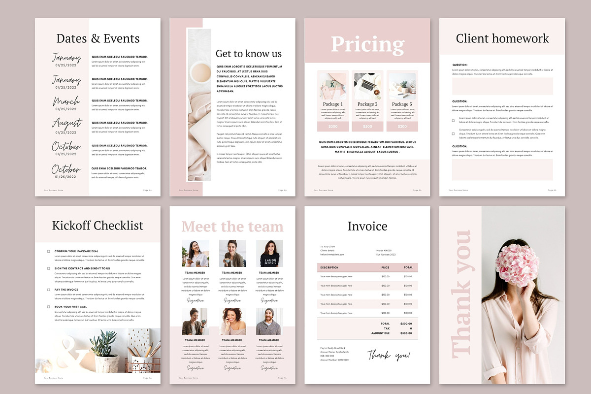 Client Welcome Packet Template Canva, a Brochure Template by DeeBeeDesign (Photo 7 of 10)
