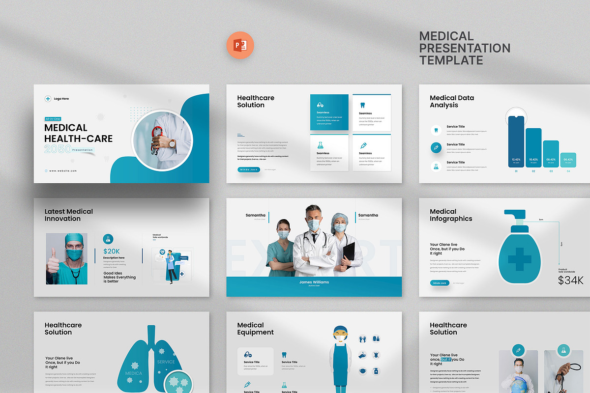 Medical- Healthcare Solution, a Presentation Template by KreateTribe (Photo 1 of 6)
