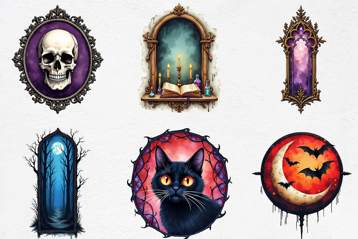 Gothic Stain Glass Bookmark, an Illustration by CrexoraLab (Photo 2 of 5)