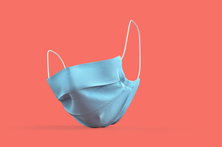 Medical face mask on pink background, a Health & Medical Photo by kirill.makes.pics