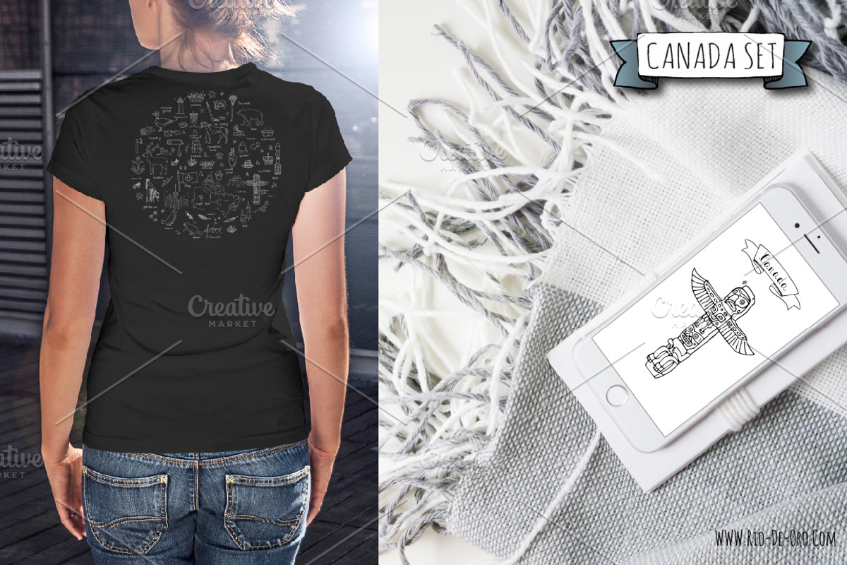 70 CANADA hand drawn elements!, a Graphic by Natasha-Pankina.com (Photo 5 of 9)