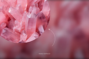 Rose Quartz gemstone wallpaper pack, a Wallpaper Graphic by existacial (Thumbnail 3 of 4)