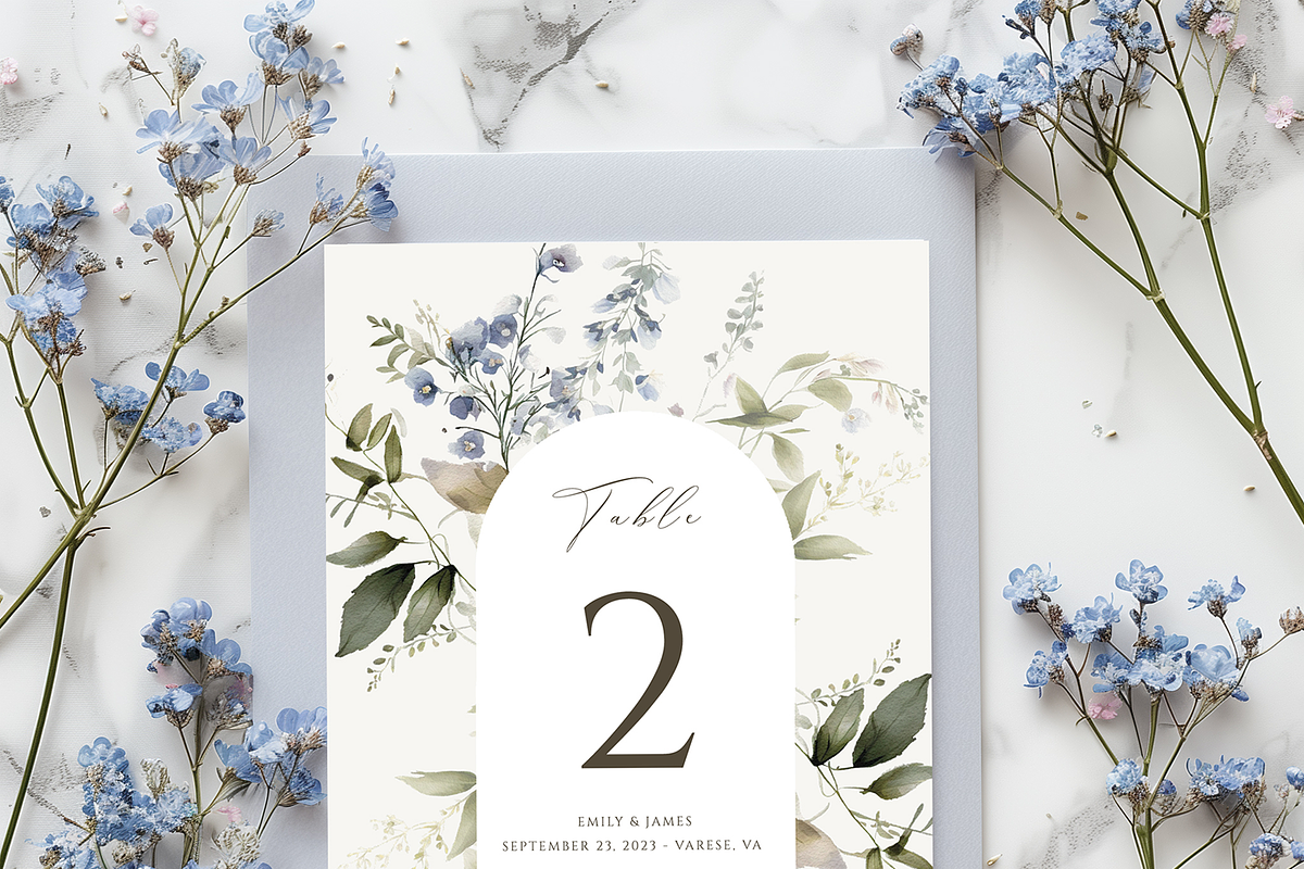 Airy Blue Floral, a Decorative Illustration by heyiamalice (Photo 8 of 11)