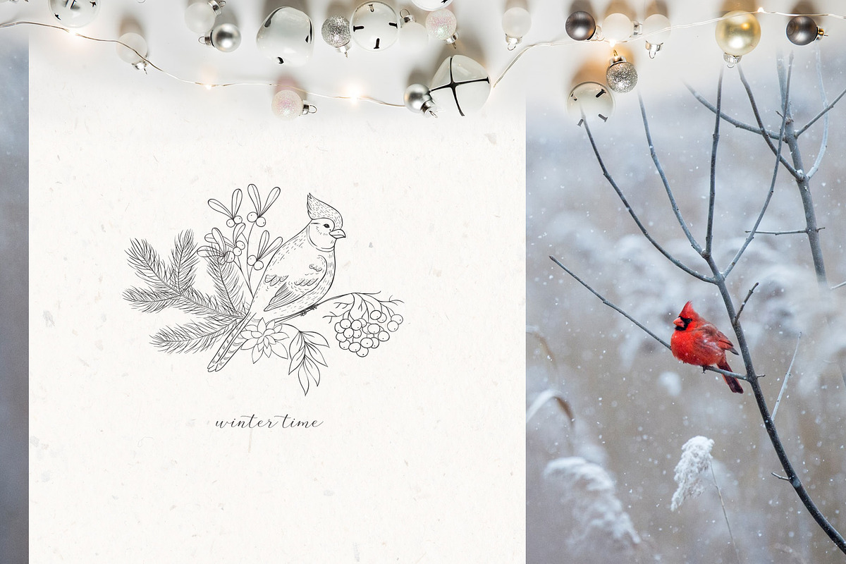 Winter birds. Christmas Story., a Seasonal Illustration by Designwork (Photo 6 of 22)