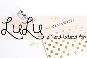 LULU Hand Lettered Font