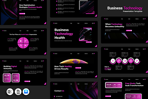 Business Technology Health - Keynote, a Presentation Template by Iqsiart Studio