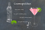 Classic Cocktail Chalkboard Sketches, an Object Illustration by karenfoleyphoto (Thumbnail 6 of 30)