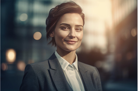 Smiling business woman. Generate Ai, a Person Photo by Ylivdesign