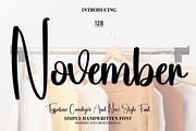 November, a Script Font by Scratchones (Thumbnail 1 of 6)