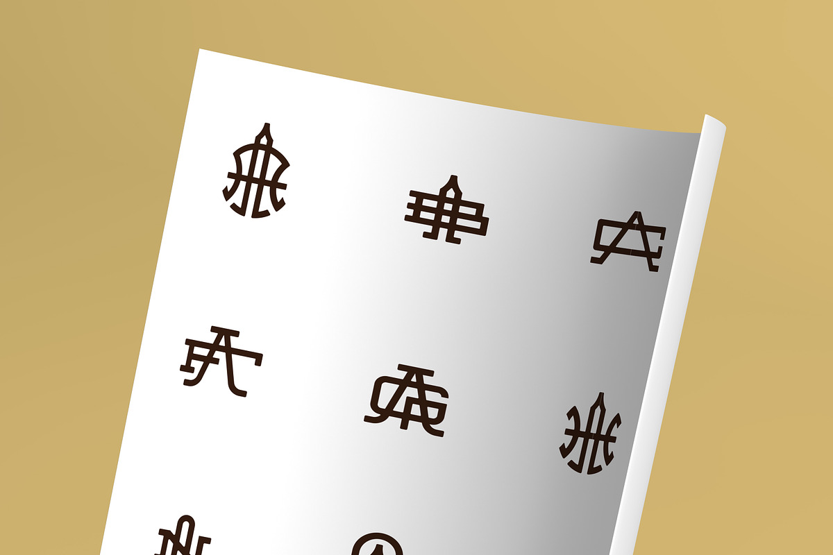 15 Vintage Monograms Pack 03, a Branding & Logo Template by Design Union Mx (Photo 2 of 3)