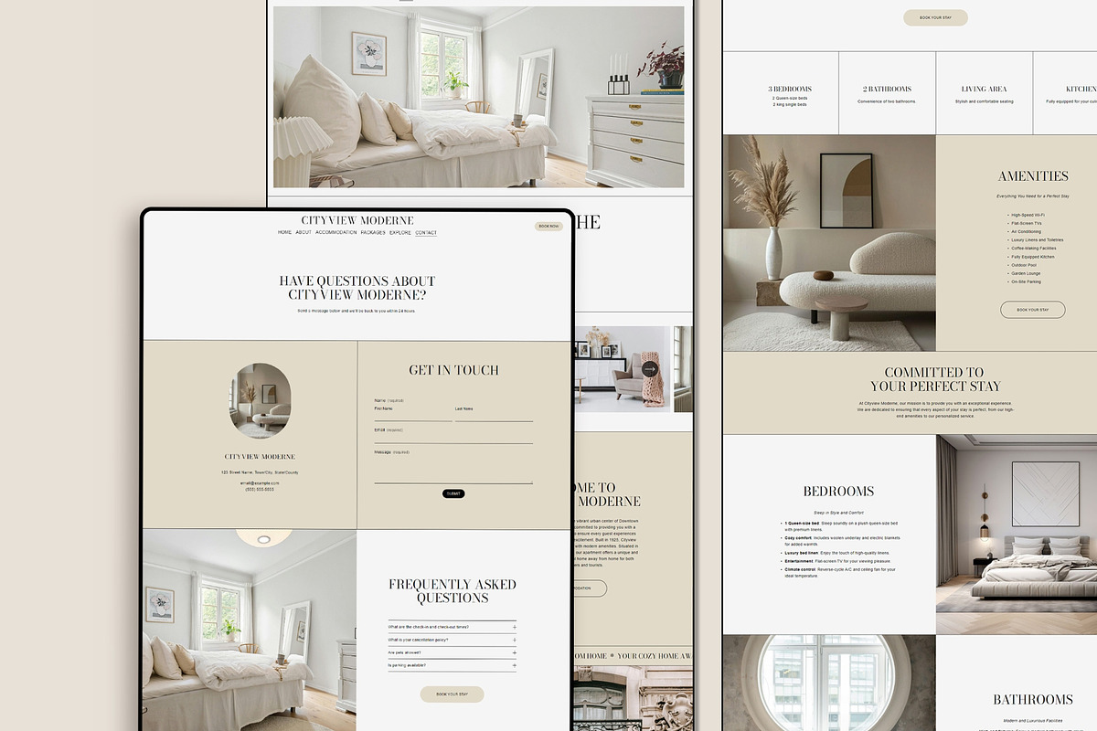 Airbnb host website template a squarespace template by colormondays