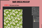 Baby Girl Dress Mockup, a Shirt Mockup by Nora Gad (Thumbnail 3 of 15)