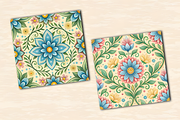 Folk Floral Seamless Patterns, a Pattern Graphic by Ink Gallery (Thumbnail 3 of 3)