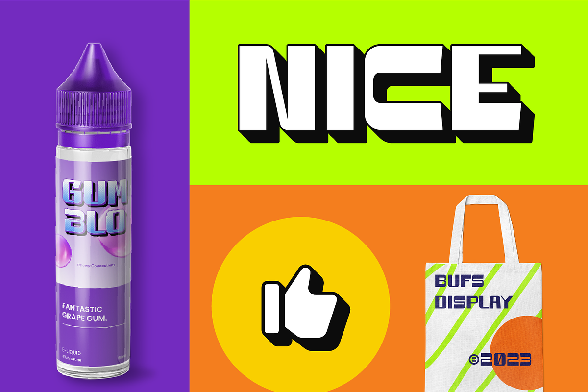 Bufs Display Font, a Sans Serif Font by Koplexs Studio (Photo 6 of 12)