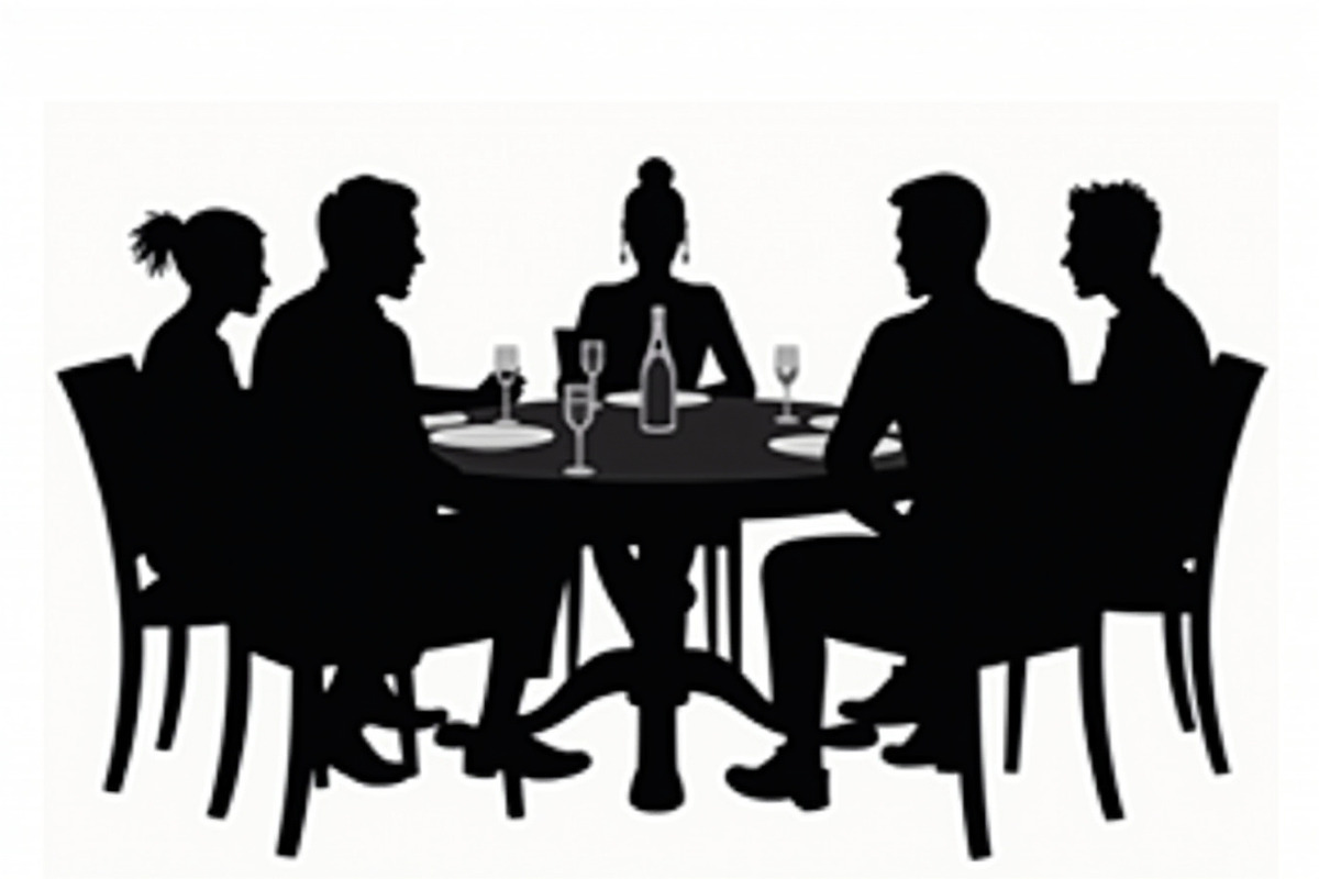 Dinner Table Silhouette Art, an Illustration by hafijul (Photo 7 of 9)