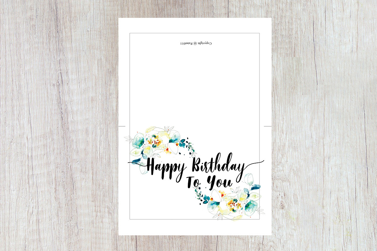 White flower birthday card, a Card Template by TurquoiseDesign (Photo 4 of 4)