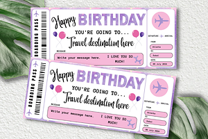 Happy Birthday Gift Boarding Pass