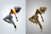 Droping Gold Photoshop Acion preview 4