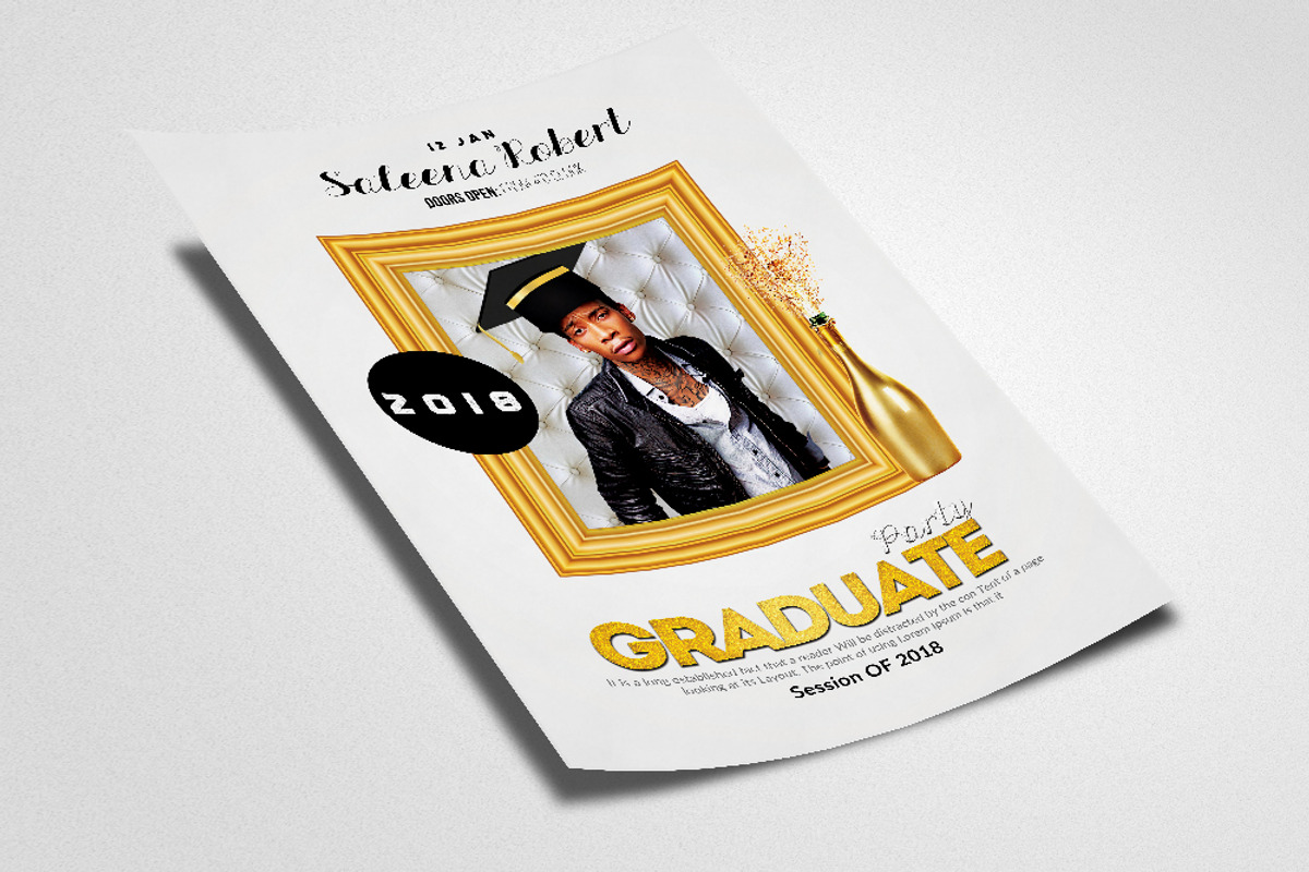 Graduation Party Flyer Template, a Flyer Template by Design Up (Photo 2 of 2)