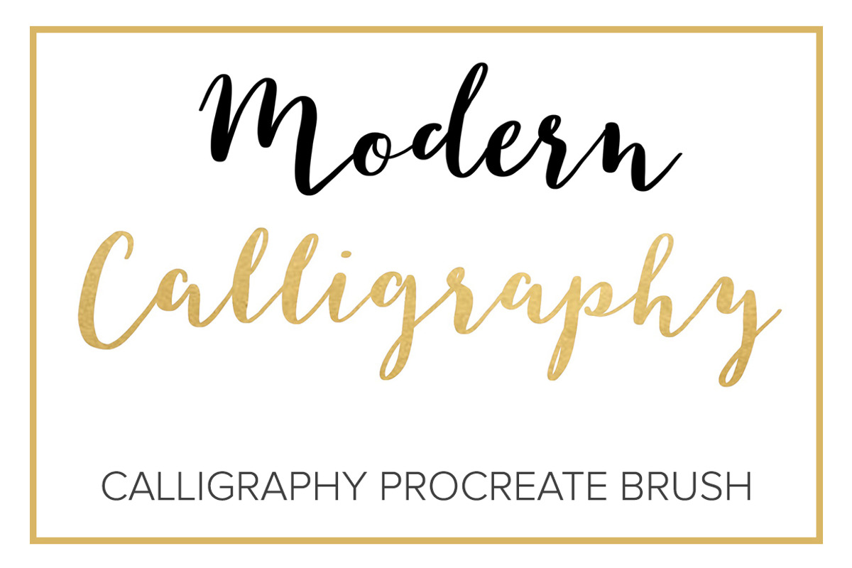 Modern Calligraphy Procreate Brush, a Brush Add-On by sarahtypes (Photo 2 of 2)