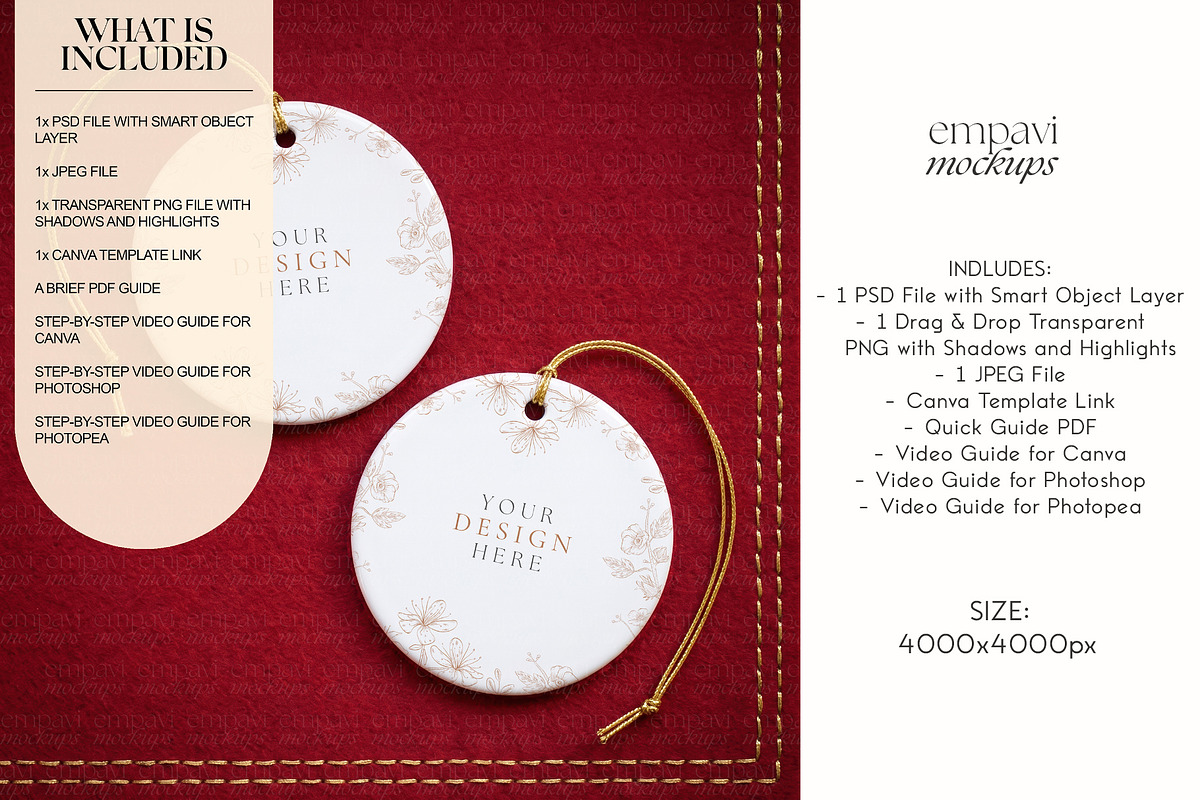 Ornament Mockup Set of 2, a Household Mockup by EmpaviMockups (Photo 2 of 5)
