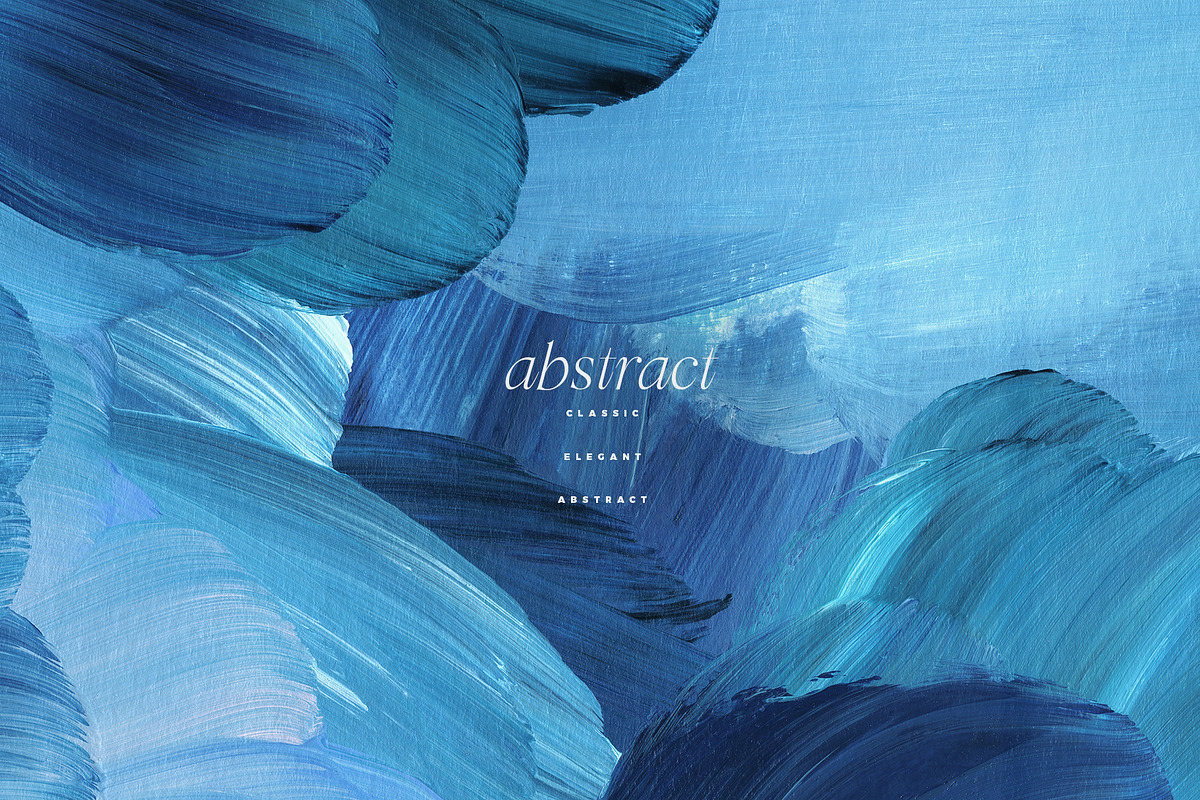 Blue Painted Abstract Backgrounds, a Texture Graphic by Basia Stryjecka (Photo 4 of 18)