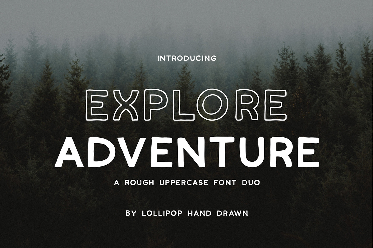 Explore Adventure Font Duo, a Sans Serif Font by Lollipop Hand Drawn (Photo 1 of 8)