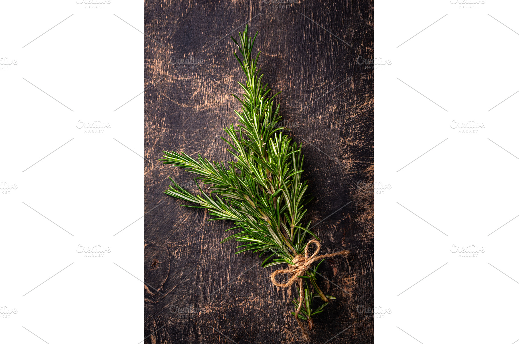 Fresh green rosemary on dark, a Food & Drink Photo by Yulia Furman