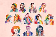 LGBTQ Pride Watercolor Collection, an Object Graphic by Hues of Hodges (Thumbnail 5 of 6)