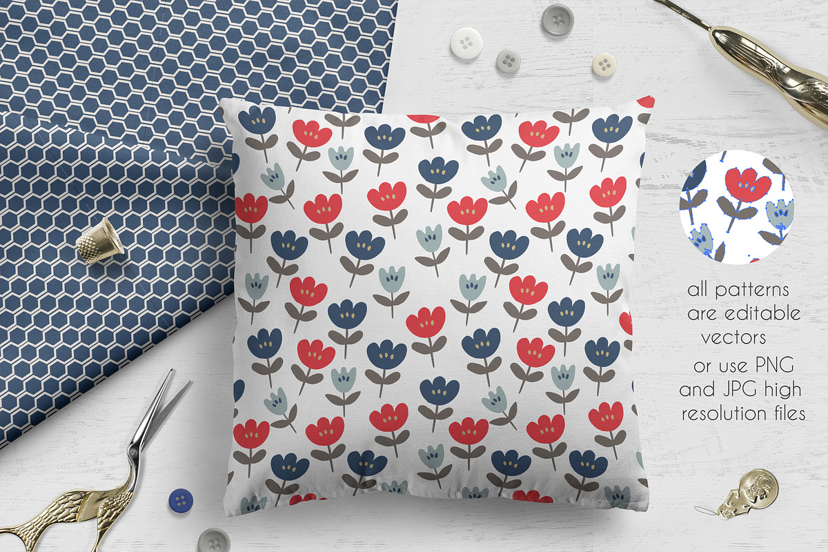 Farmhouse essentials and florals, a Pattern Graphic by Cozy pattern shop (Photo 2 of 11)