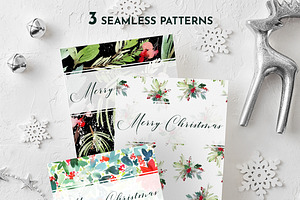 3 Christmas Seamless Pattern