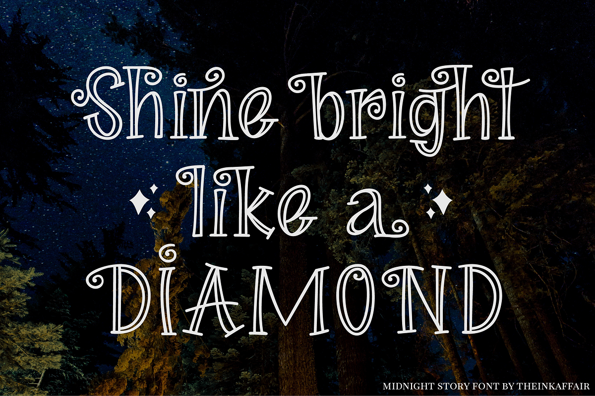 Sale! Midnight Story Font Family, a Serif Font by theinkaffair (Photo 4 of 8)