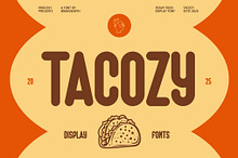 Tacozy – Playful Food Display Font