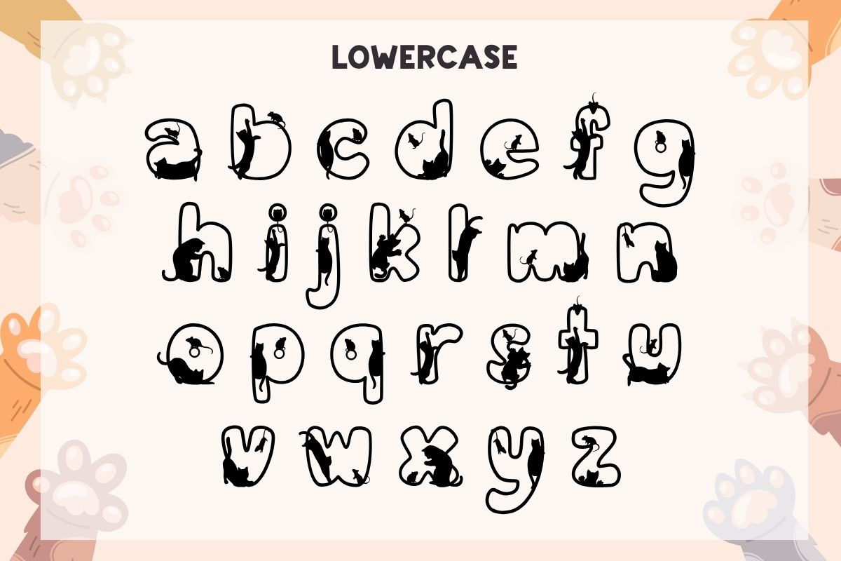 Mice Cats - Decorative Font, a Symbol Font by AnningArts (Photo 6 of 8)