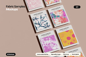 Fabric Sample Swatch Mockup Set, a Packaging Mockup by Mego-studio