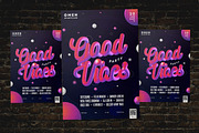 Good Vibes Party Flyer, a Flyer Template by NeonLeon (Thumbnail 1 of 4)