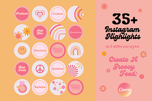 Bright Retro Style Social Media Kit